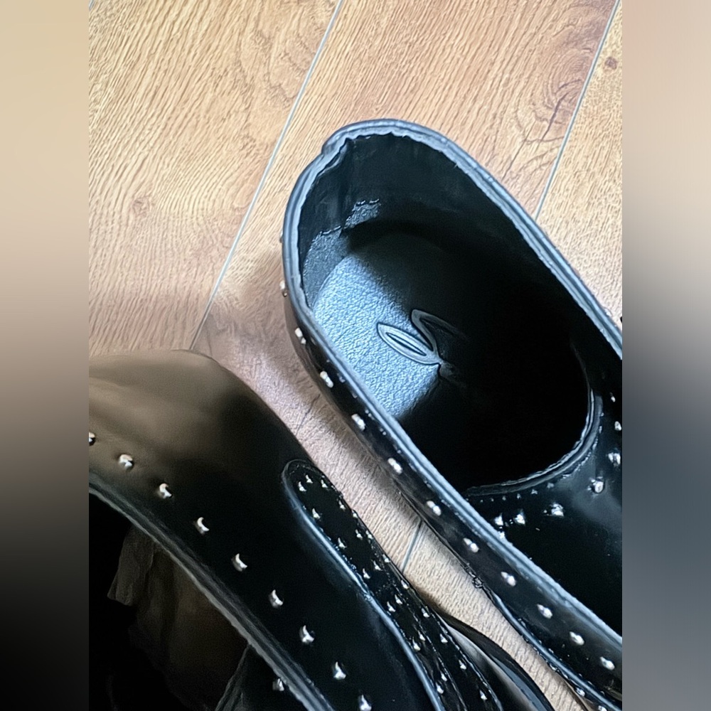 Studded Black Ankle Boots - Picture 2 of 5
